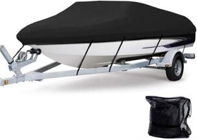 img 4 attached to 🛥️ Anglink Waterproof Boat Cover: Heavy Duty 600D Polyester Oxford | Professional Bass Runabout Cover - Durable, Tear-Proof & All-Weather Protection | Fits 16-22ft V-Hull and Tri-Hull Boats