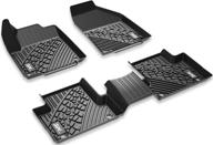 🚗 3w floor mats compatible for jeep grand cherokee 2013-2015 | not for jeep cherokee tpe floor liner | full set car mats (1st and 2nd row) | black logo