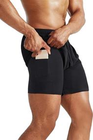 img 3 attached to 🏃 Neleus Men's 2 in 1 Running Shorts with Liner, Dry Fit Workout Shorts featuring Convenient Pockets