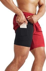 img 1 attached to 🏃 Neleus Men's 2 in 1 Running Shorts with Liner, Dry Fit Workout Shorts featuring Convenient Pockets