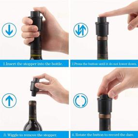 img 3 attached to 🍷 Wine Bottle Stoppers: Vacuum Seal with Time Scale Recording - 2PCS Stoppers & 1PCS Collar