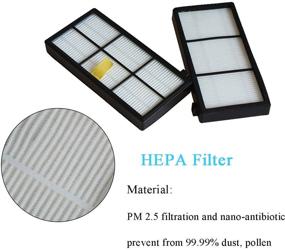 img 2 attached to MZY LLC 12 Pack Hepa Filter Replacement Filters for iRobot Roomba 800 900 series - Models: 860, 870, 871, 880, 960, 980 - Robotic Vacuum Accessories