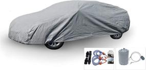 img 4 attached to 2021 Chevrolet Corvette Weatherproof Car Cover - Premium 5 Layer Cover for Outdoor & Indoor Protection - Rain, Snow, Hail, Sun - Includes Theft Cable Lock, Bag & Wind Straps