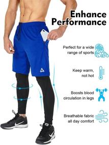 img 3 attached to 🏃 SILKWORLD 2 in 1 Men's Running Pants: Workout Gym Shorts Sweatpants with Zipper Pockets for Maximum Comfort and Convenience