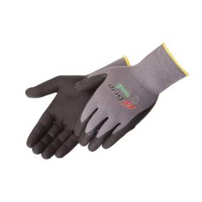 img 2 attached to 🧤 Liberty G-Grip Nitrile Micro-Foam Palm Coated Seamless Knit Glove - 13-Gauge Gray Nylon Shell, Medium, Black (Pack of 12)