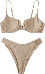 img 4 attached to SheIn Womens Bikini Underwire Bathing Women's Clothing