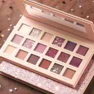 new nude eyeshadow palette - 18 pigmented colors for long-lasting blendable eye shadow: neutrals, smoky, multi-reflective shimmer, matte, glitter, pressed pearls - makeup palette for stunning eye looks logo