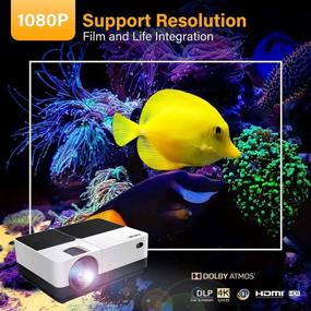 img 2 attached to Wsky WiFi Mini Projector - Top Portable Projector for Outdoor Movies, 6000 Lux Brightness, Full HD Outdoor Movie Projectors, Wireless Mirroring, Compatible with iPhone, Android, Laptops, PCs, Windows Player
