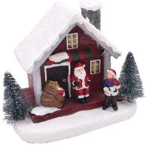 img 3 attached to 🏠 Winter Wonderland Christmas Village: Santa's Light-Up Battery-Operated Snow House Collection