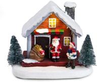 🏠 зимняя сказка рождественской деревни: светящийся снежный домик санта на батарейках логотип