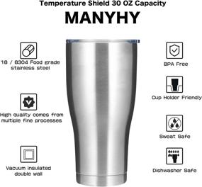 img 3 attached to MANYHY Stainless Insulated Tumbler Beverage: The Perfect Drinkware for All Your Refreshing Moments