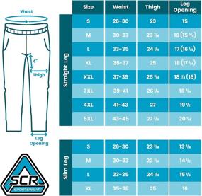 img 1 attached to 🏋️ SCR SPORTSWEAR S-4X Men's Sweatpants: Long Inseam, Workout Athletic Running Sweats with Zipper Pockets