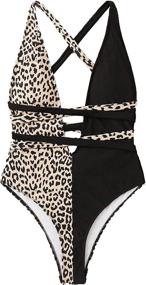 img 3 attached to 👙 Natsuki Women's Backless Swimsuit in Color C: Stylish Swimwear for Black