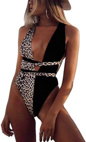 img 4 attached to 👙 Natsuki Women's Backless Swimsuit in Color C: Stylish Swimwear for Black