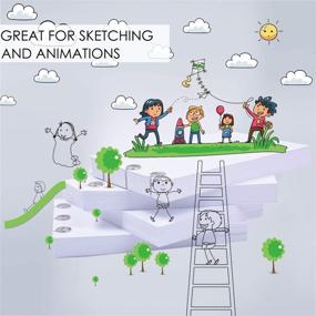 img 3 attached to 📚 Larcenciel Blank Flip Books: Premium 400 Sheet Animation Paper with Screws - Perfect for Sketching, Drawing, and DIY Cartoon Crafting - Ideal for Kids and Professionals