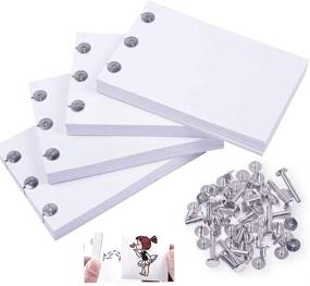 img 4 attached to 📚 Larcenciel Blank Flip Books: Premium 400 Sheet Animation Paper with Screws - Perfect for Sketching, Drawing, and DIY Cartoon Crafting - Ideal for Kids and Professionals