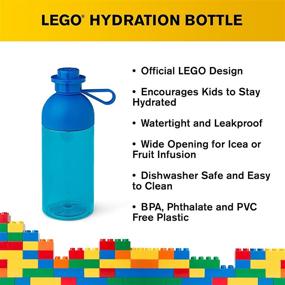 img 1 attached to 💧 Stay Hydrated in Style with the ROOM Copenhagen LEGO Iconic Hydration Bottle, 17 oz, Bright Blue