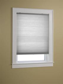 img 1 attached to Green Mountain Vista EZ-Glide 1-Inch Cordless Cellular Shade, 36 by 64-Inch, Grey - Window Treatment Solution for Stylish Privacy