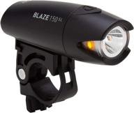 🚴 planet bike blaze 150 sl bike light: front white headlight with amber side light, 3 modes, super bright 150 lumens, long life with aa batteries - black and silver logo