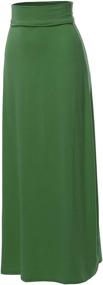 img 3 attached to 👗 A2Y Women's High Waist Maxi Skirts - Foldable & Floor Length Basics