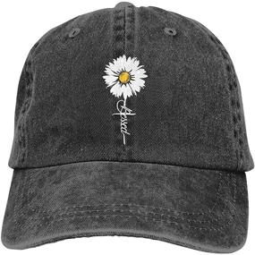 img 4 attached to 🧢 Youth Vintage Washed Baseball Cap: Waldeal Kids Cute Daisy Blessed Hat with Faith Design