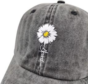 img 2 attached to 🧢 Youth Vintage Washed Baseball Cap: Waldeal Kids Cute Daisy Blessed Hat with Faith Design