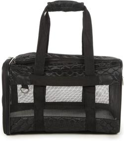 img 4 attached to 🐾 Sherpa Original Deluxe Airline Approved Pet Carrier with Soft Liner, Mesh Windows, and Spring Frame: Ultimate Comfort and Convenience for Traveling with Your Pet