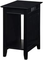 💡 black edison end table with charging station - convenience concepts, enhance seo logo