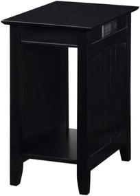 img 3 attached to 💡 Black Edison End Table with Charging Station - Convenience Concepts, Enhance SEO