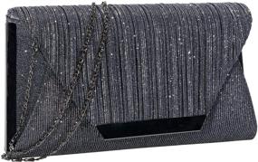img 4 attached to 🍾 Champagne Evening Envelope Clutches for Women - Handbags & Wallets