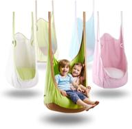 🐸 happy pie play & adventure frog hanging pod swing seat - indoor/outdoor hammock for children to adults (green) логотип