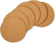 🍶 premium natural cork coasters by hygloss products: protect your surfaces in style logo