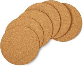 img 4 attached to 🍶 Premium Natural Cork Coasters by Hygloss Products: Protect Your Surfaces in Style