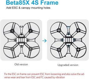 img 2 attached to 🚁 BETAFPV Beta85X 4S Cine Whoop Frame Kit: Black Frame Stiffener Brace of Carbon Fiber for 1105 Brushless Motor Beta85X Cine Whoop Drone - Enhanced Performance and Durability