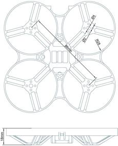 img 1 attached to 🚁 BETAFPV Beta85X 4S Cine Whoop Frame Kit: Black Frame Stiffener Brace of Carbon Fiber for 1105 Brushless Motor Beta85X Cine Whoop Drone - Enhanced Performance and Durability