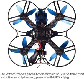 img 3 attached to 🚁 BETAFPV Beta85X 4S Cine Whoop Frame Kit: Black Frame Stiffener Brace of Carbon Fiber for 1105 Brushless Motor Beta85X Cine Whoop Drone - Enhanced Performance and Durability