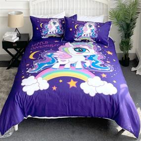 img 4 attached to Sleepwish Unicorn Bedding Rainbow Pillowcases