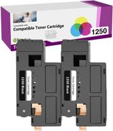 🖨️ limeink compatible printer toner cartridge replacement for dell 810wh c1765nf c1765nfw c1760nw 1250c 1355cnw printer cartridges ink for 1250 (2 black): high-quality replacement for dell printers logo