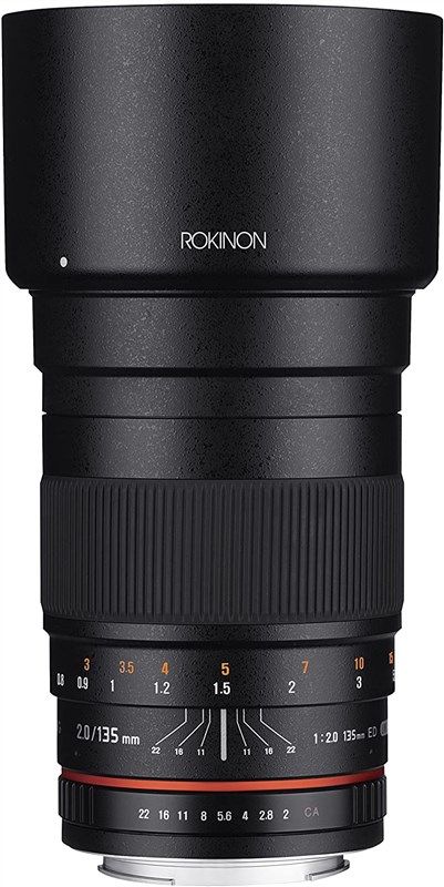 rokinon 135mm telephoto digital cameras logo
