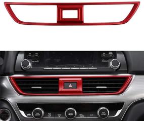 img 4 attached to LECART Central Dashboard Air Vent Cover For Honda Accord 10Th Gen 2018 2019 2020 Red Car Interior Decoration Accessories Center Console Trims Pack Of 1