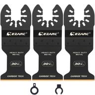 🔪 maximize cutting efficiency: ezarc oscillating tool blades with carbide for hard material, metal, nails, bolts, screws - 3-pack logo