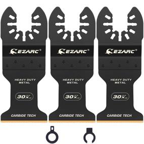 img 4 attached to 🔪 Maximize Cutting Efficiency: EZARC Oscillating Tool Blades with Carbide for Hard Material, Metal, Nails, Bolts, Screws - 3-Pack