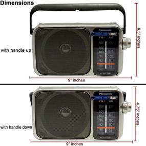 img 1 attached to 📻 Panasonic Portable AM/FM Battery Powered Radio with LED Tuning Indicator, 5 Core Technology for Best Sound and Reception, Compact Size, Plug Option Included – Includes 4 AA Batteries and Cleaning Cloth