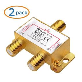 img 3 attached to 🔌 Cable Matters 2-Pack: Bi-Directional 2.4 Ghz 2 Way Coaxial Cable Splitter with All Port Power Passing - Gold Plated and Corrosion Resistant- Ideal for STB TV, Antenna, and MoCA Network