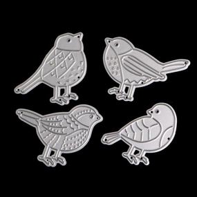 img 1 attached to KKathson 4PC Bird Metal Cutting Dies Stencil for Scrapbooking, Card Making, and DIY Crafts