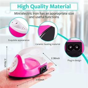 img 3 attached to 🔥 Portable Mini Craft Iron Heat Press - Ideal for DIY T-Shirts, Shoes, and Clothes with Beads Patch and Heat Transfer Vinyl - Includes Charging Base - Pretty Pink Design