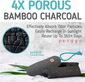 img 3 attached to 👟 Highly Effective PURGGO Bamboo Charcoal Shoe Deodorizer - Long-lasting Odor Eliminator - Chemical-Free Air Freshener for Shoes and Closet - All-Natural Solution - [2 Pack] [Gray]