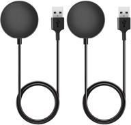 🔌 зарядное устройство yijyi для samsung galaxy watch 3/active/active 2, 2-pack usb заменяемый беспроводной зарядный кабель-подставка для аксессуаров galaxy watch логотип