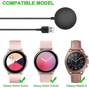 img 3 attached to 🔌 Зарядное устройство YiJYi для Samsung Galaxy Watch 3/Active/Active 2, 2-Pack USB заменяемый беспроводной зарядный кабель-подставка для аксессуаров Galaxy Watch