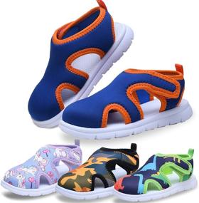 img 4 attached to 👟 Ultimate Performance: Vogana Breathable Sneakers for Active Boys - Quick Dry & Adjustable Outdoor Shoes